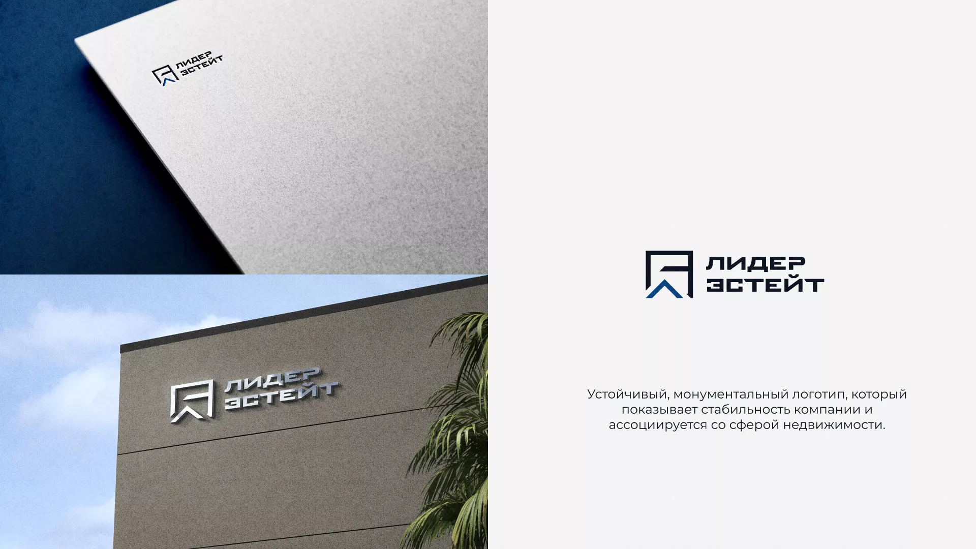Разработка логотипа агентства недвижимости «Лидер Эстейт» в Мариинске