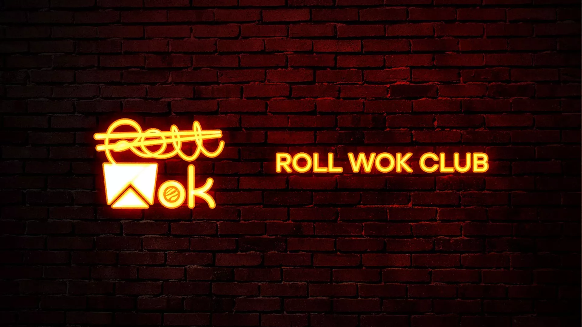 Разработка интерьерной вывески суши-бара «Roll Wok Club» в Мариинске